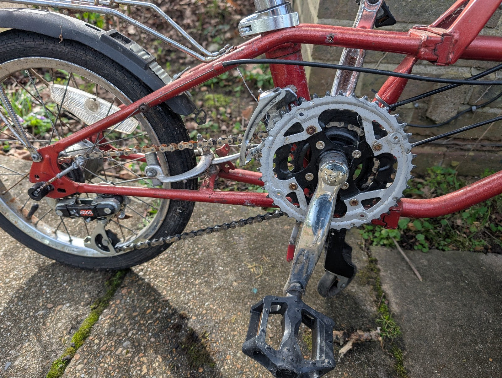Dahon Vintage Stainless Steel Folding Bike NEEDS WORK