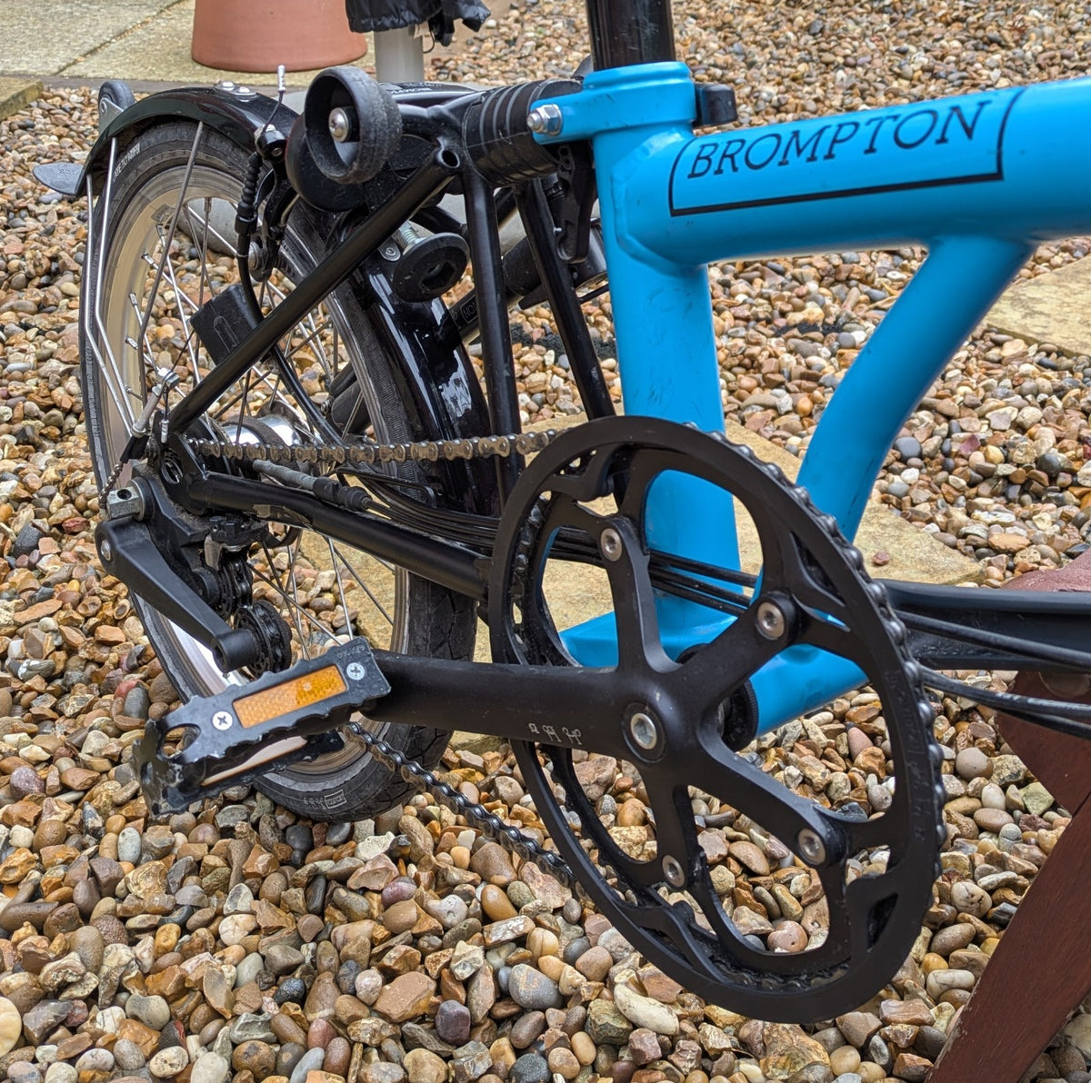 Brompton C Line Black Edition - 6 speed  folding Bike - Sky Blue - VGC!