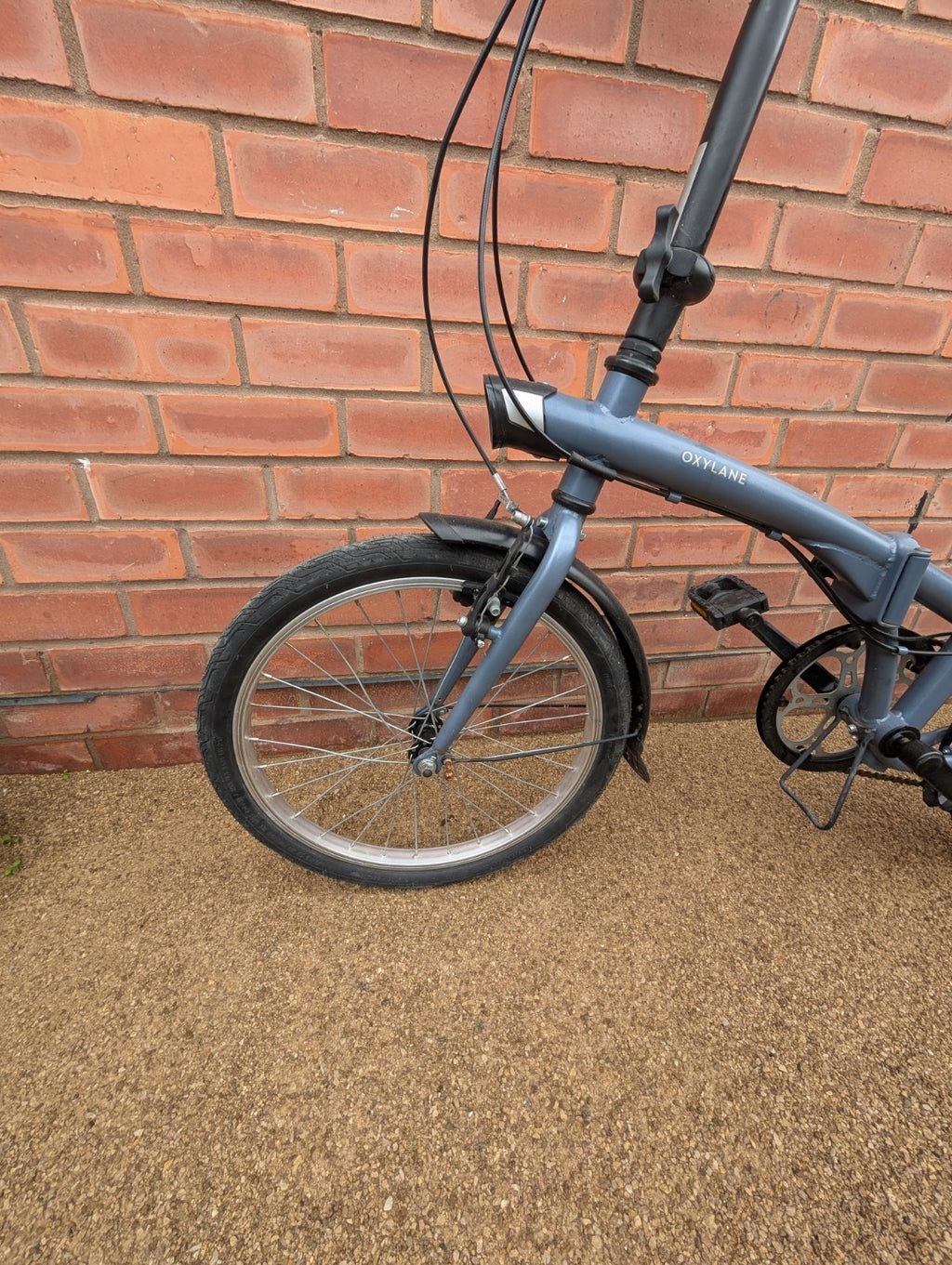 Oxylane Folding Bike Blue 6 Speed Commuter Bicycle