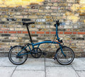 Brompton C Line 2-Speed Folding Bike Ocean Blue – Excellent Condition + Lights