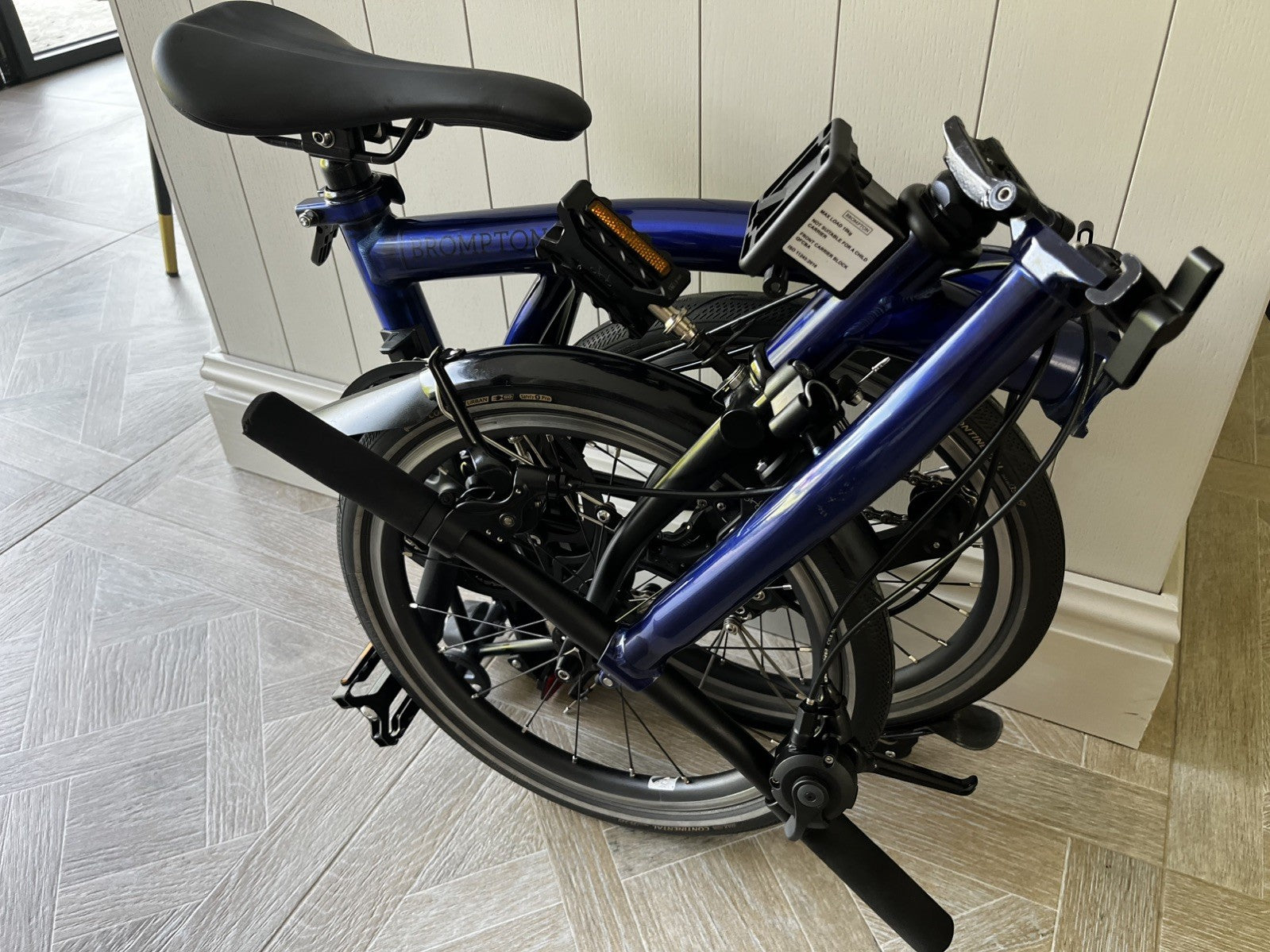 Brompton P Line 4 Speed 2025 Low Handlebar Folding Bike - Bolt Blue Lacquer