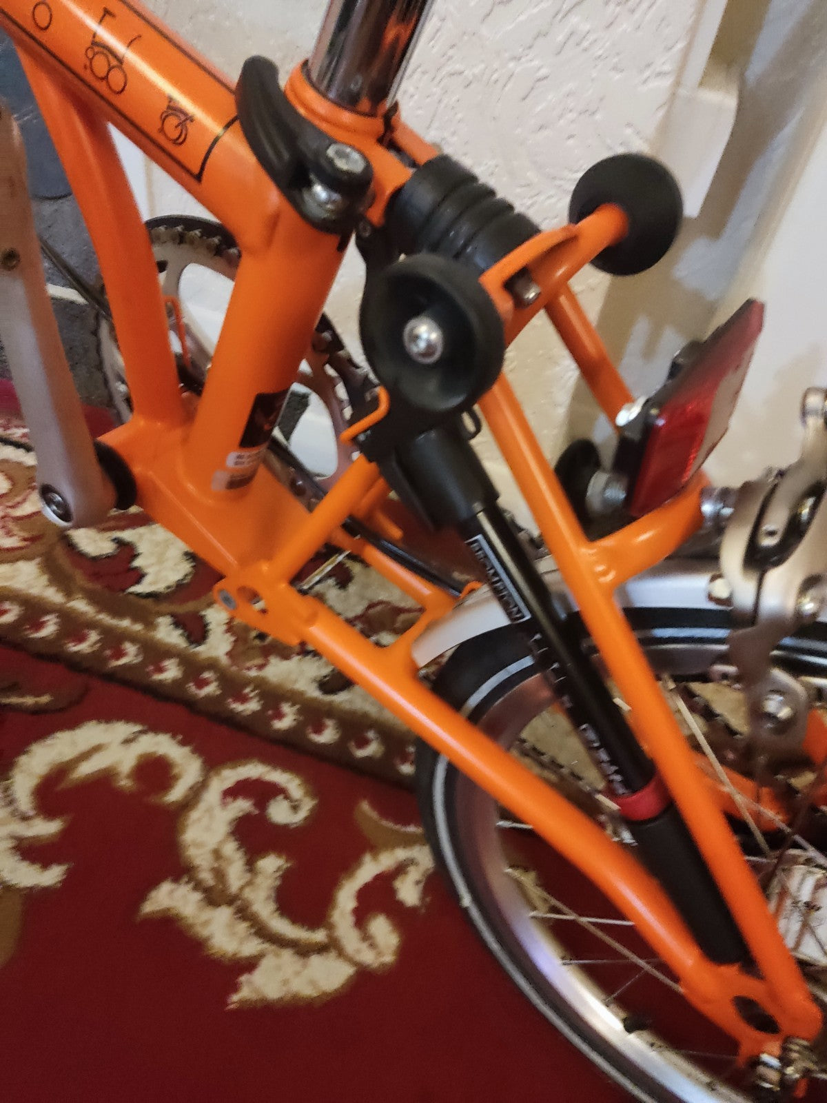 Brompton S3L Folding Bike 3-Speed, Orange