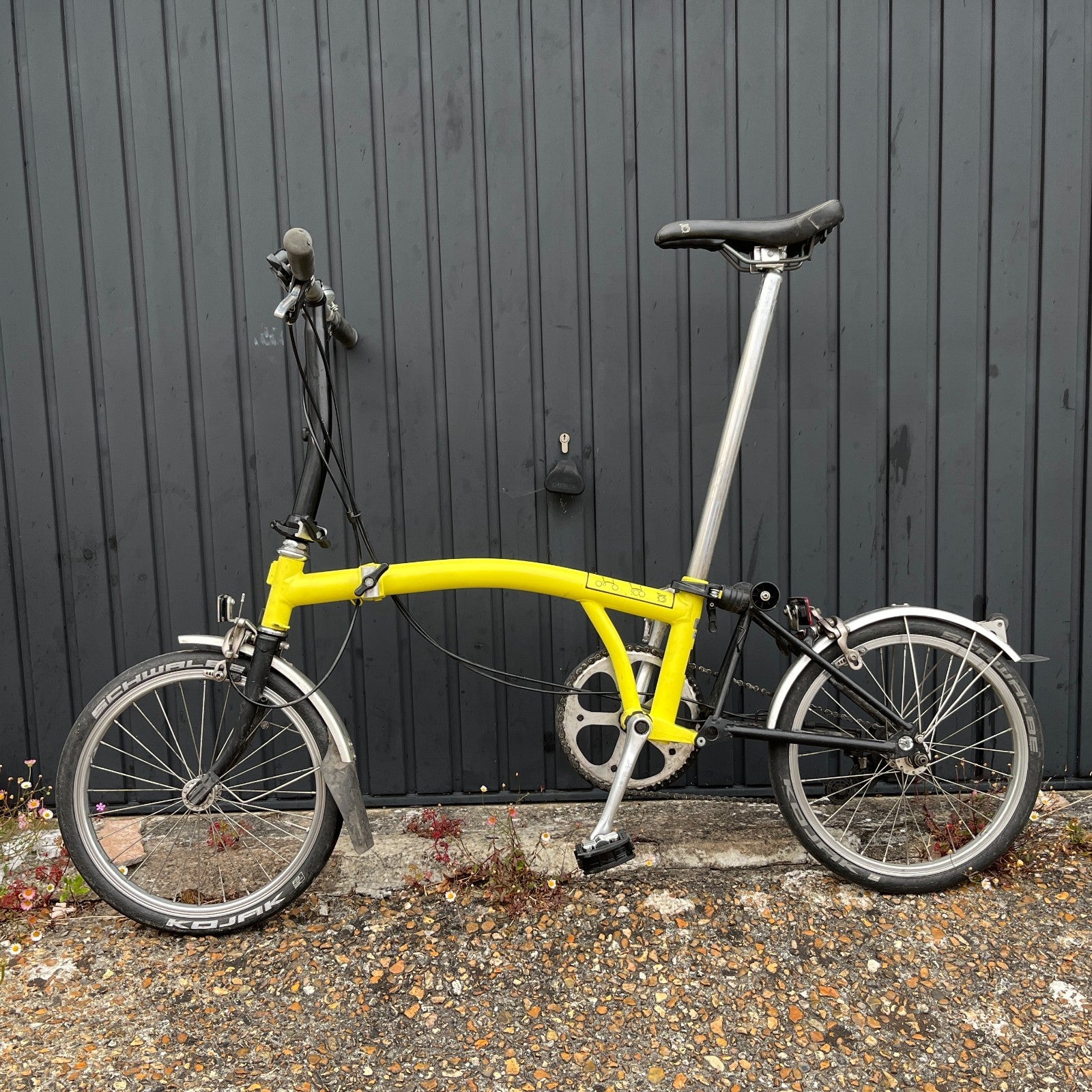 Brompton S2L folding bike yellow / black good condition
