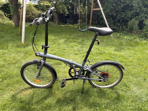 B'Twin Folding Bike Dark Blue Decathlon 20" Wheels Used