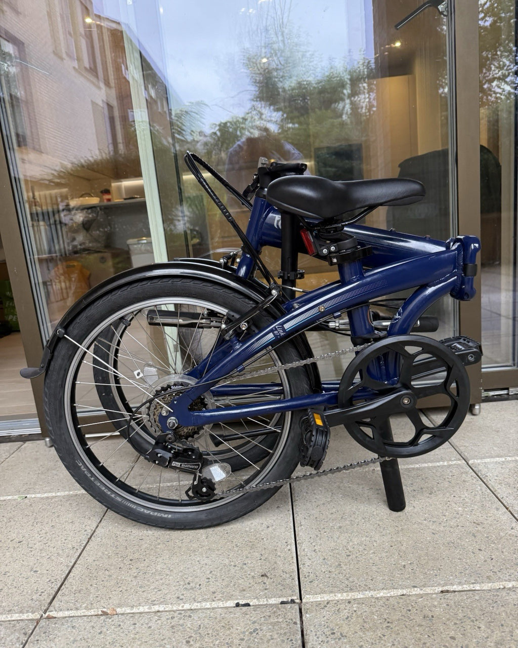Tern 20in Folding Bike Blue 7-Speed Derailleur V-Brakes Mudguards Kickstand