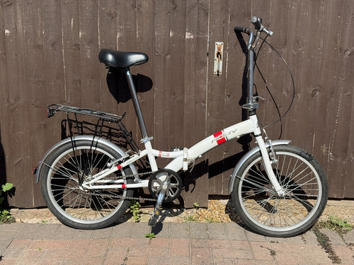 Activ Fold S folding single speed bike bicycle with additional rack White