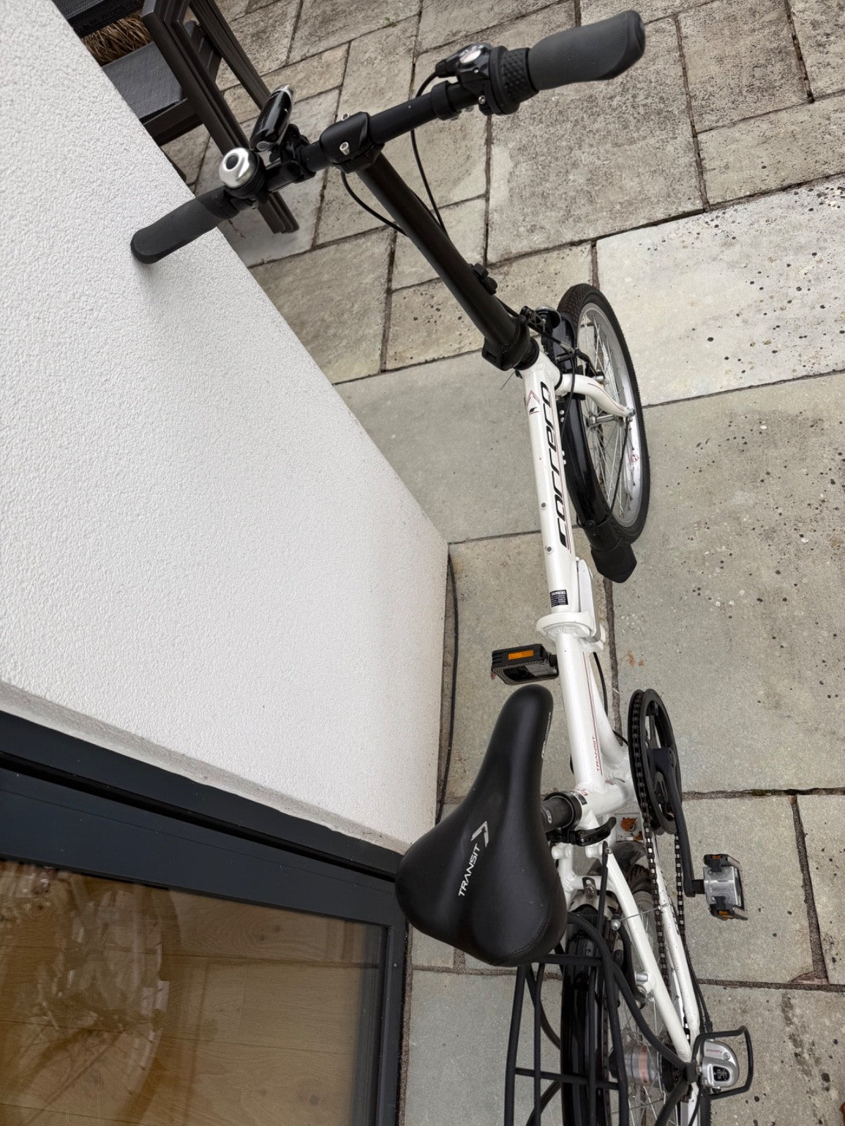 Carrera Transit Folding Bike 20in Wheels White Flat Bar V-Brake Unisex Adult