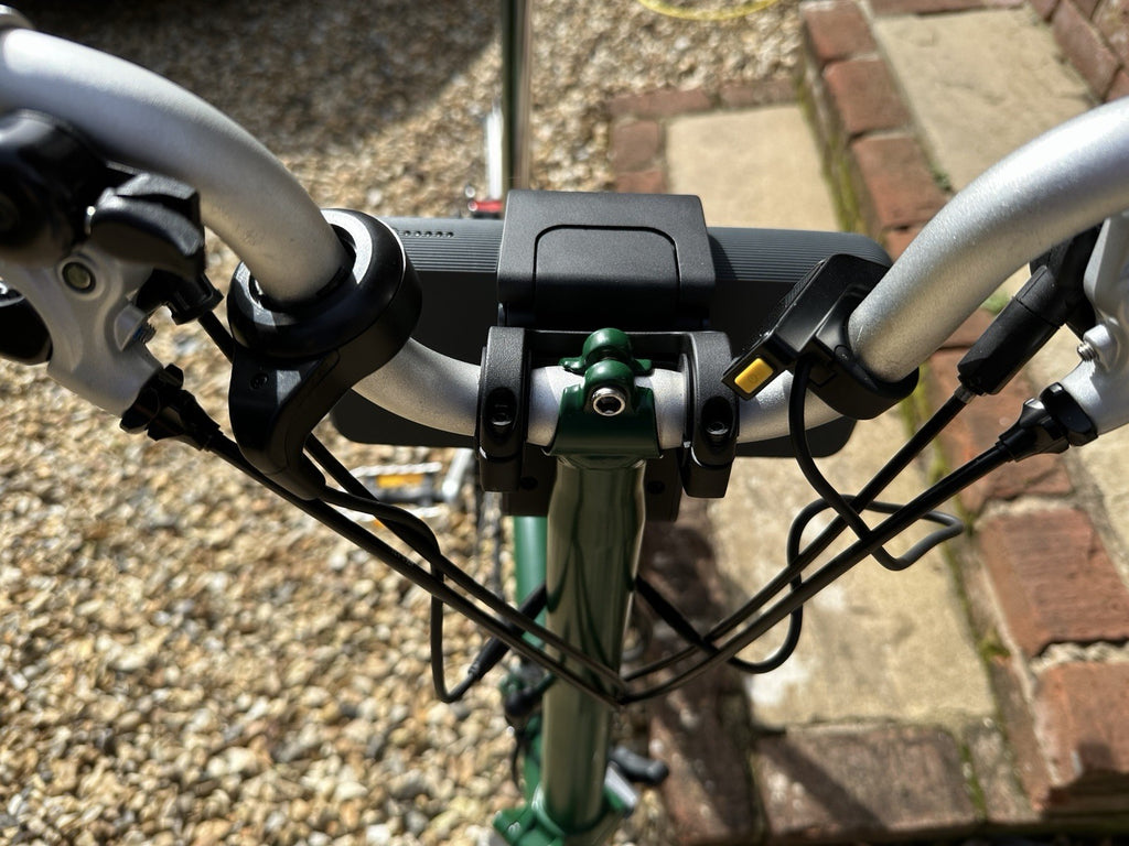 Green Brompton with Swytch Max++ Power Kit