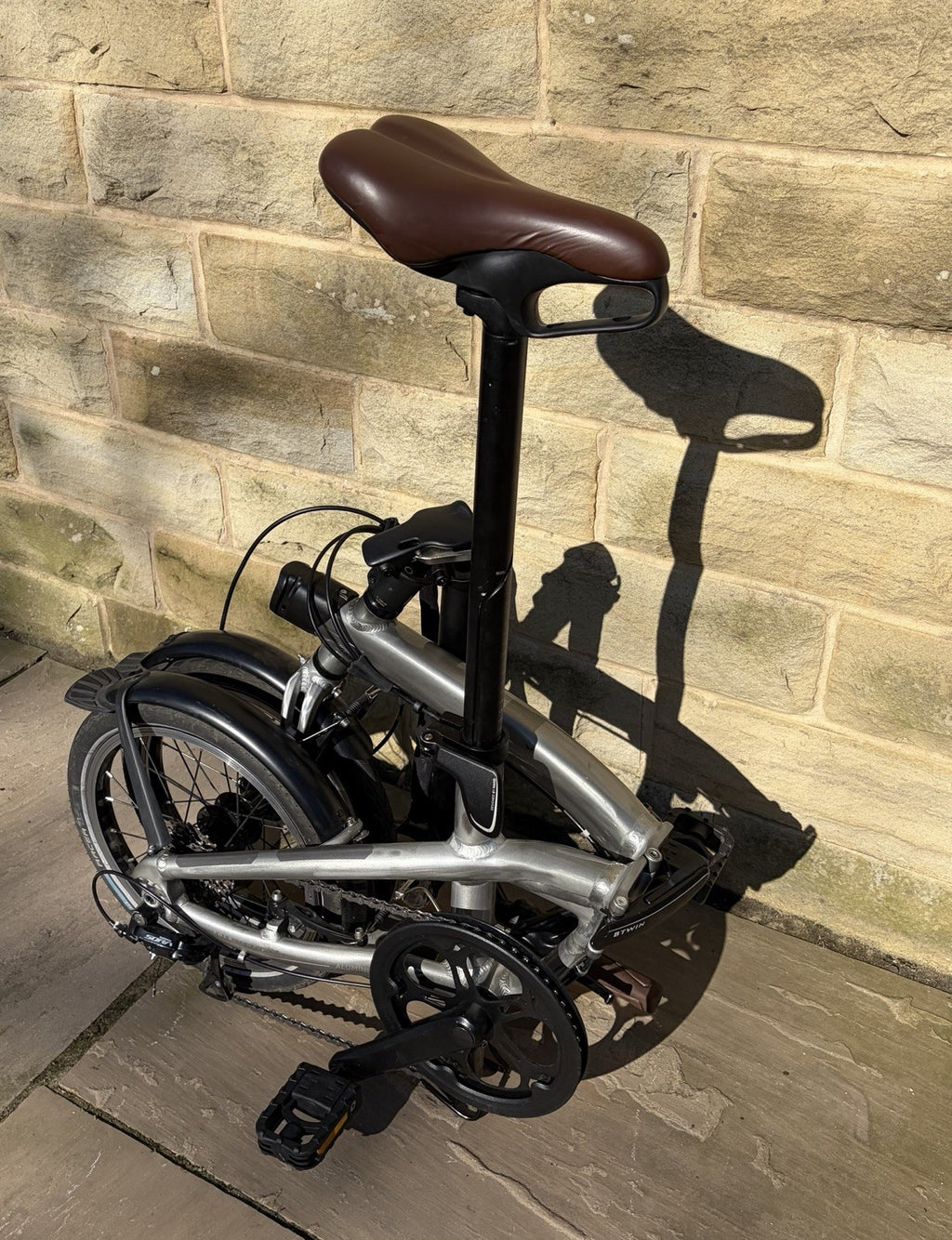 BTwin Ultra Compact  1 Second Folding Bike Sora Grey