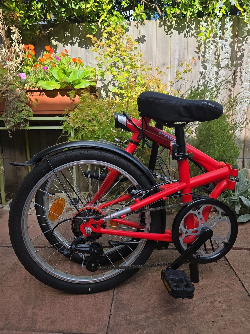 BTwin Red Folding bike, Decathlon, perfect condition