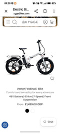 Hygge Vester Foldable Bike Heron White