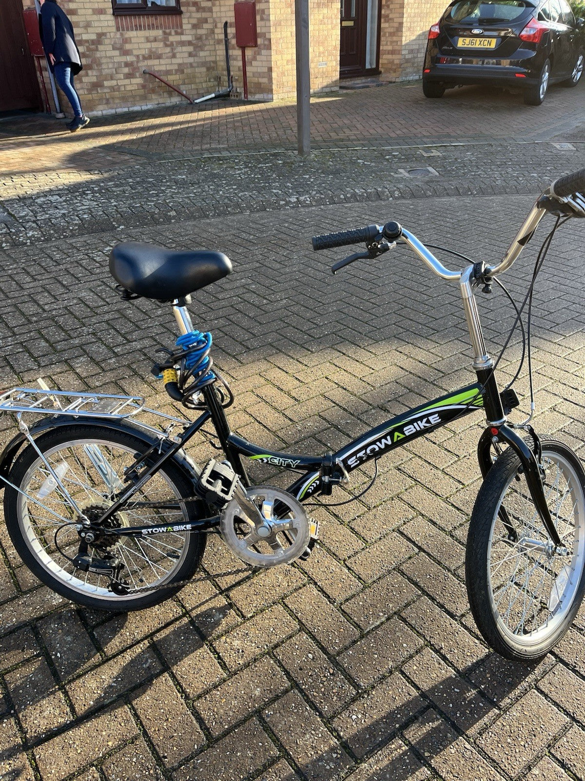 Stowabike Pro Folding City Bike Black 6 speed Shimano gear set excellent cond