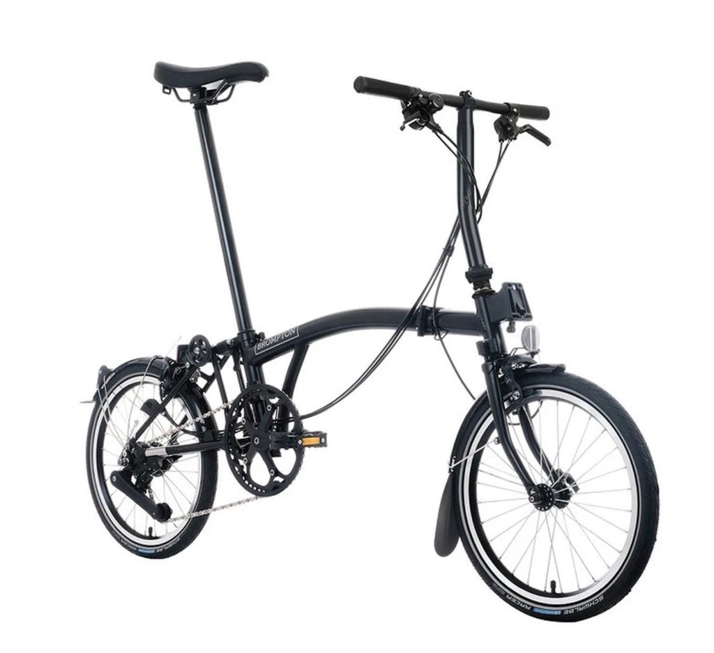 Brompton C Line 12-Speed Folding Bike Black Mid Bar Cycling Mens Womens