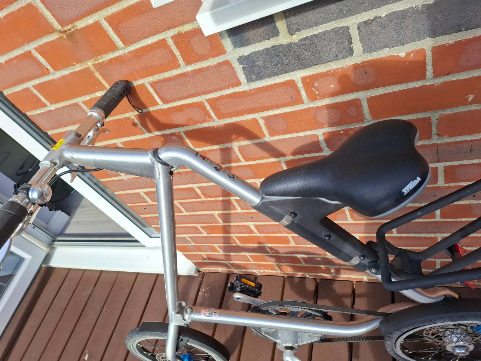 STRIDA Folding Bike - Silver - Good condition