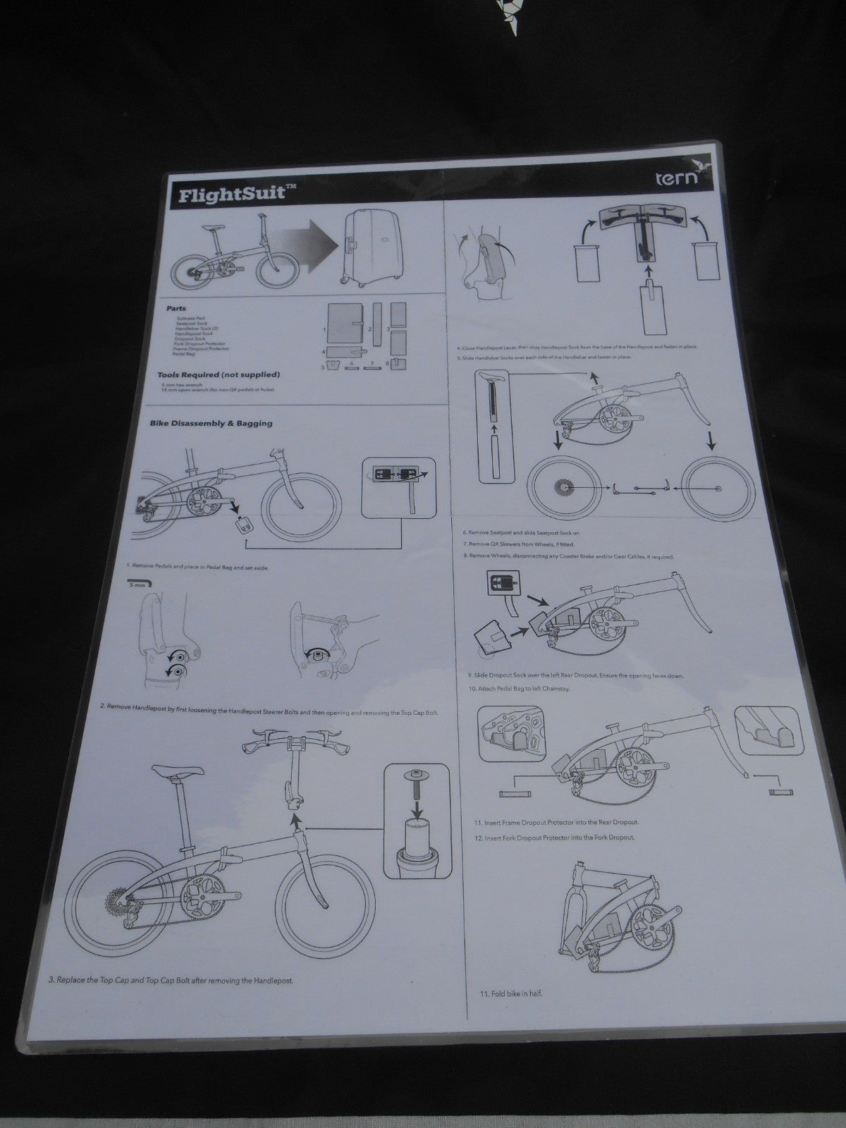 Tern folding bike Flight Suit & Samsonite case for foreign travel with your bike