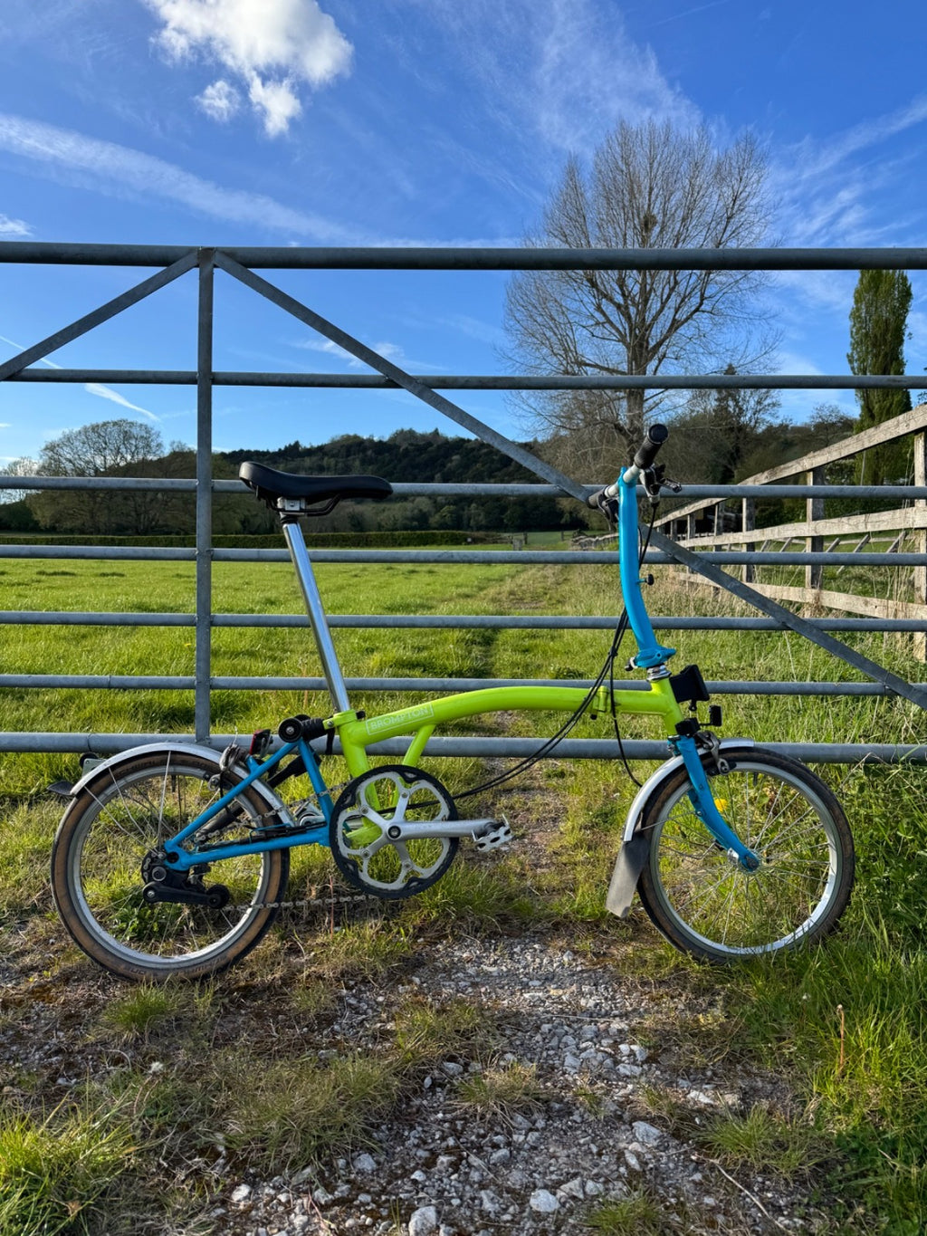 Brompton S2L folding bike - freshly serviced, new chain and wheels