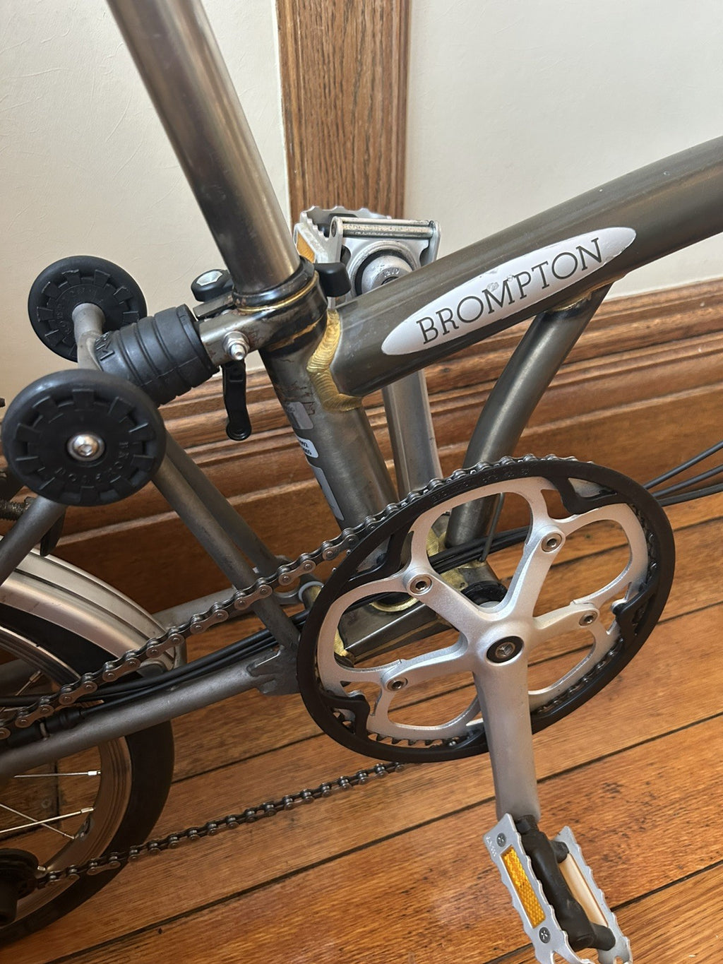 Brompton S6LX - 6 Speed Titanium & Steel Folding Bike - Raw Lacquer