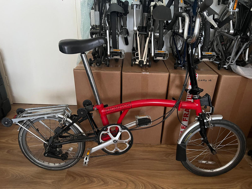 Brompton C Line M6R (6 Speed)  folding bicycle - Red