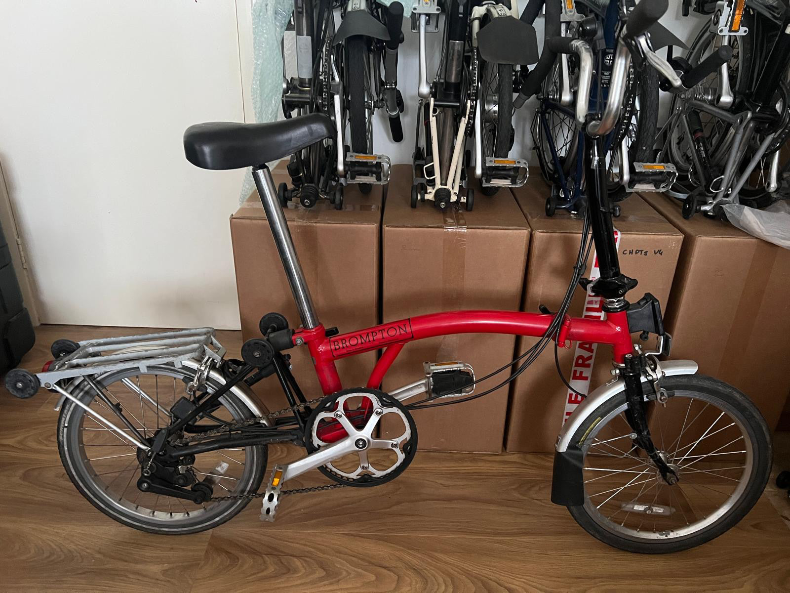 Brompton C Line M6R (6 Speed)  folding bicycle - Red
