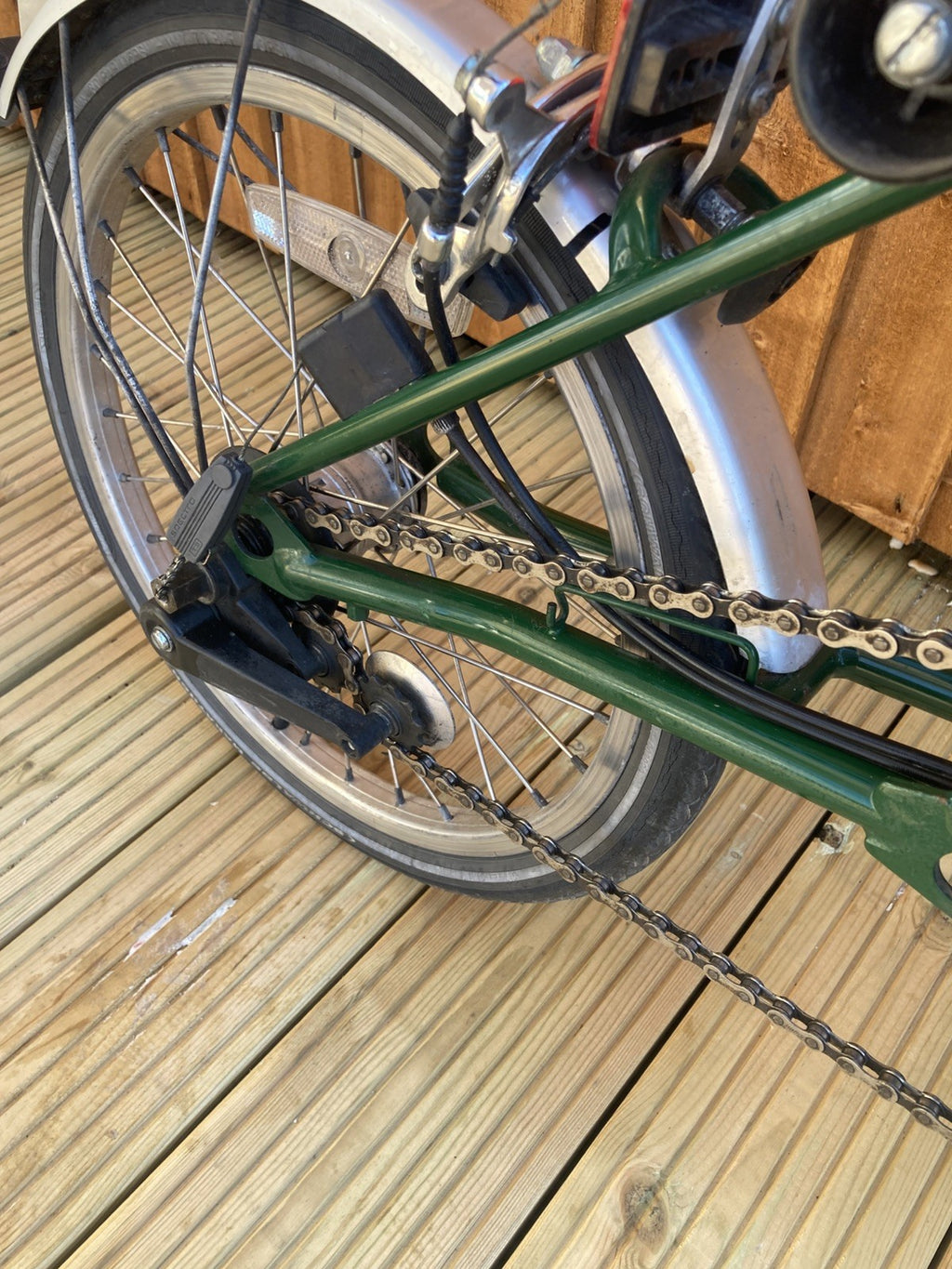 Brompton Racing Green Folding Bike 3 Speed + Outeredge Bag