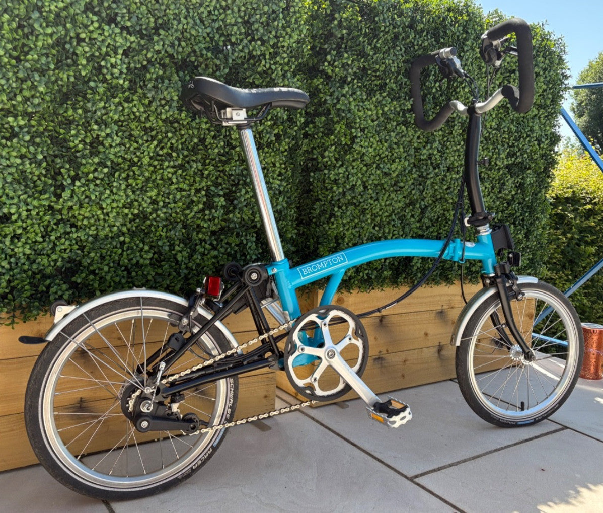 Brompton P6L 2018 6-Speed Folding Bike - Lagoon Blue - Immaculate Condition