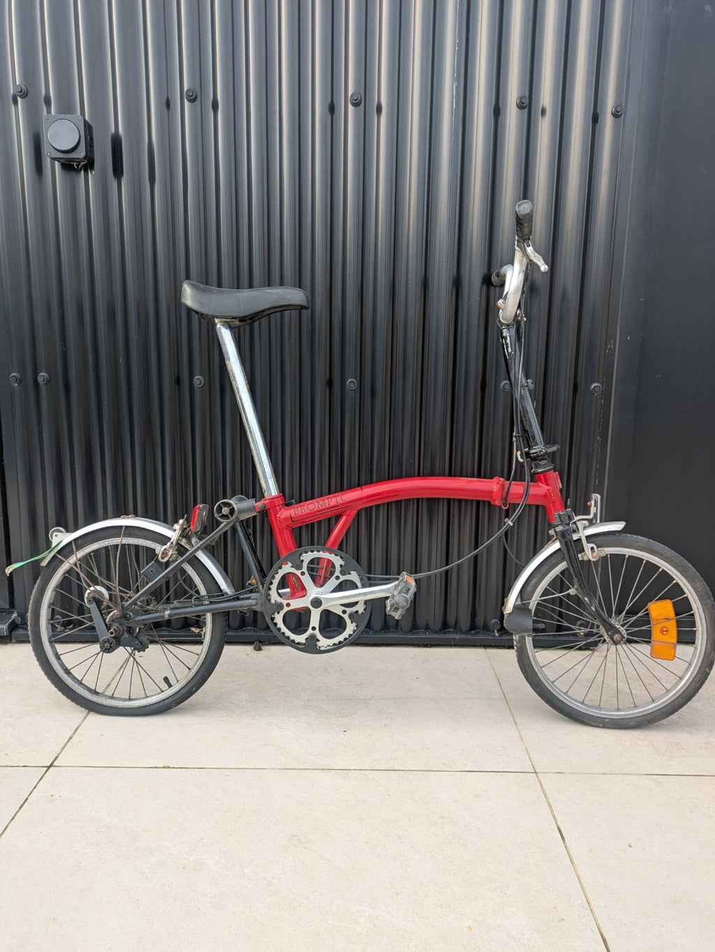 Brompton 1994 Folding Bike 16" with 3-Speed Sturmey-Archer Gears Red