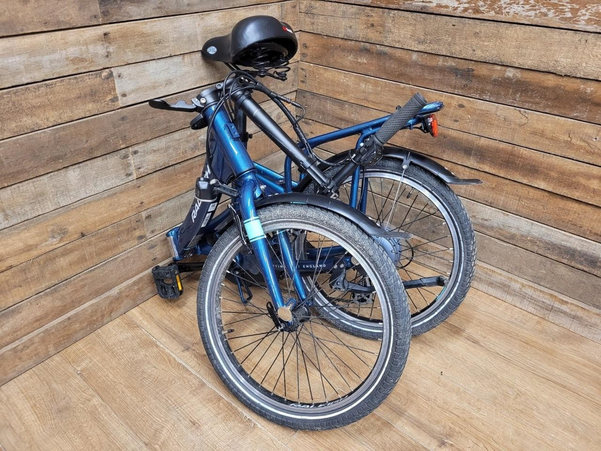Raleigh Evo Electric Folding Bike 20 Inch Shimano Gears Blue No Battery