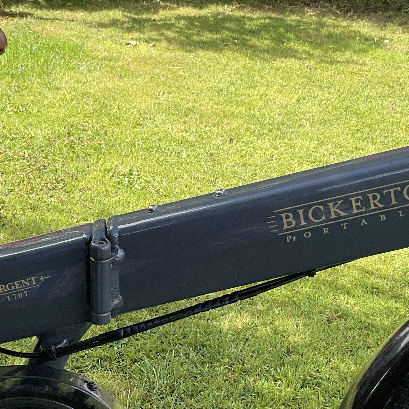 Bickerton Argent 1707 Folding Bike 16in Grey with Mudguards Rear Rack