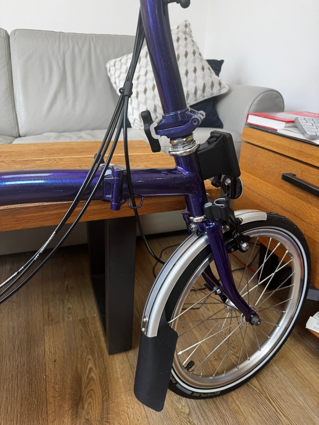 Brompton M6L Folding Bicycle - PURPLE METALLIC - 6 Speed - MINT