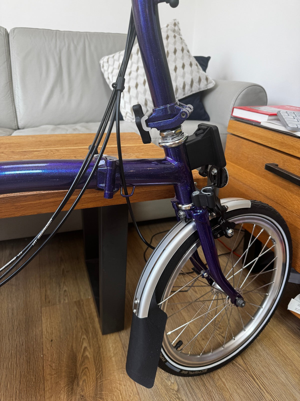 Brompton M6L Folding Bicycle - PURPLE METALLIC - 6 Speed - MINT
