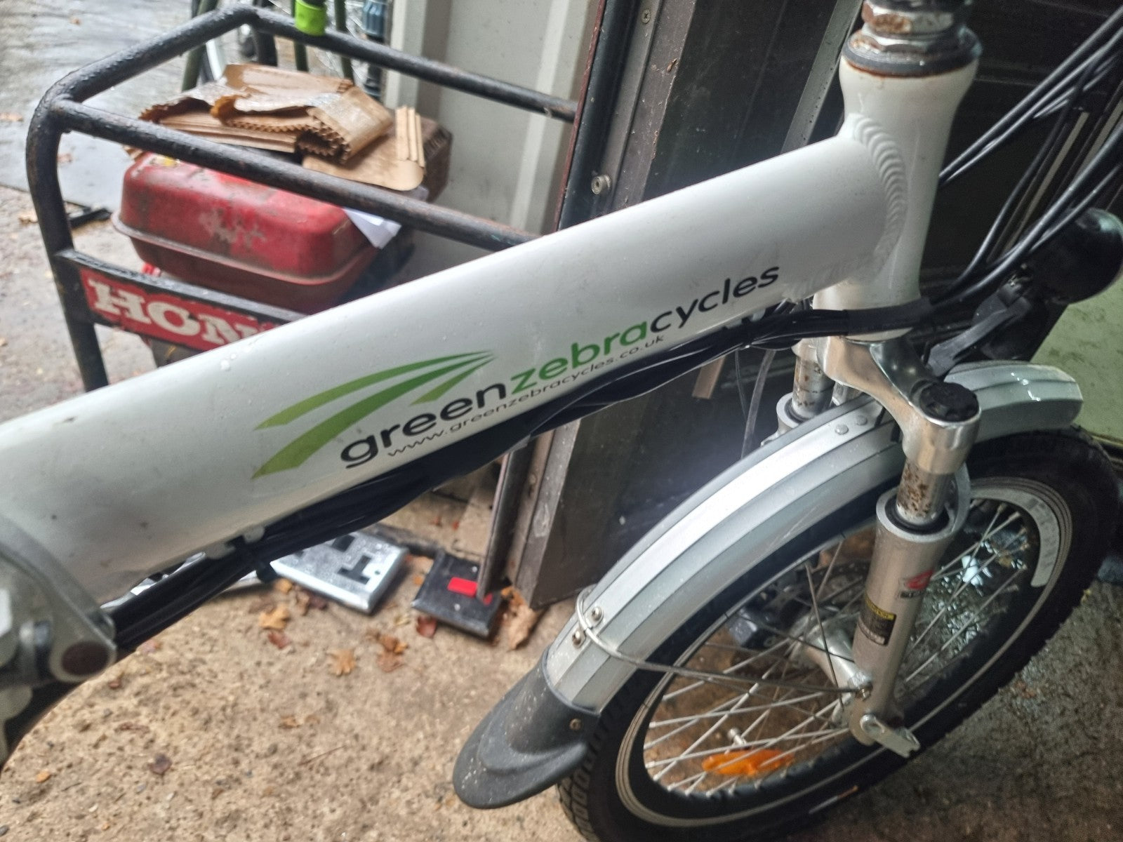 Green zebra cycles E bike pedal assist 36v spares or repair Folding bike trans