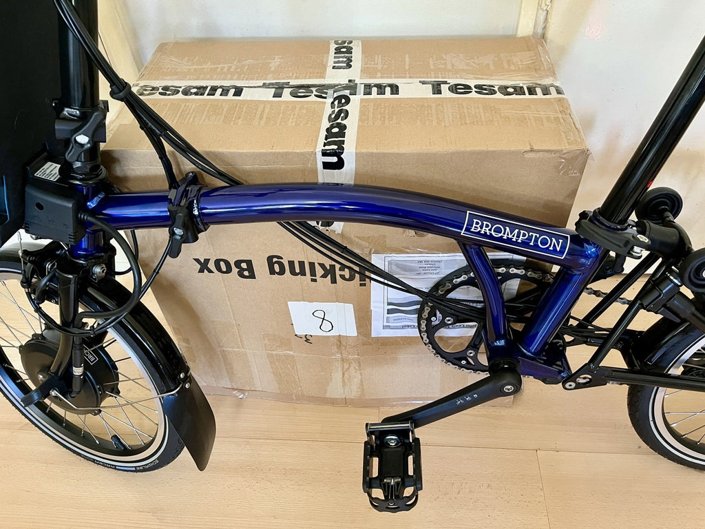 Brompton Elec C Line Explore 6 Speed - Bolt Blue / Black New