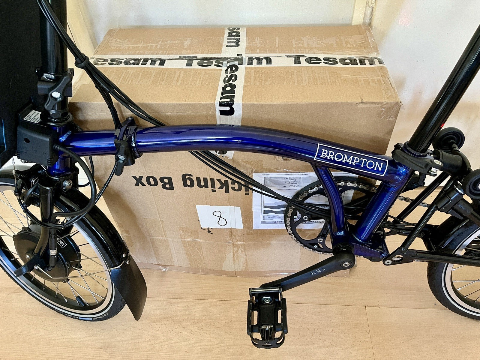 Brompton Elec C Line Explore 6 Speed - Bolt Blue / Black New