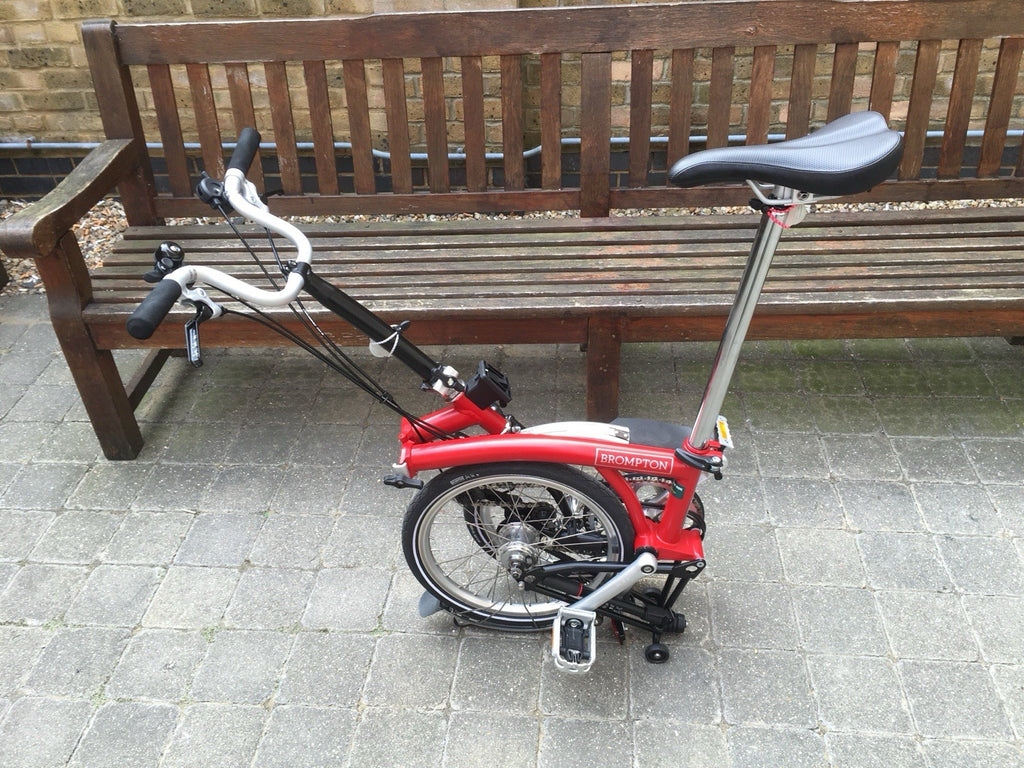 Brompton M6L Folding Bike - Red 6 Speed