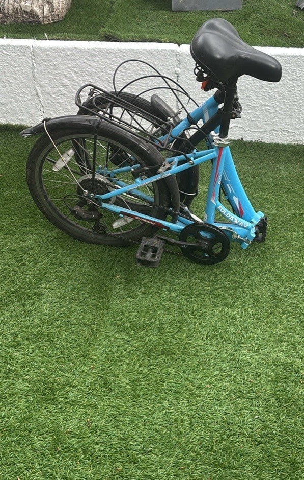 Tiger Foldaway Folding Unisex Bike, Black, Six Speed, 20inch alloy wheels.