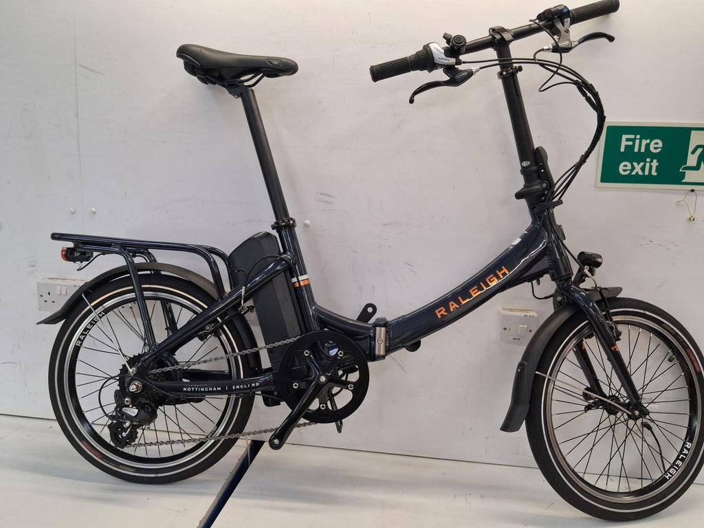 Raleigh Stow-Way Folding Compact 7~Speed 20" Wheel Alloy Bike Dark Blue A