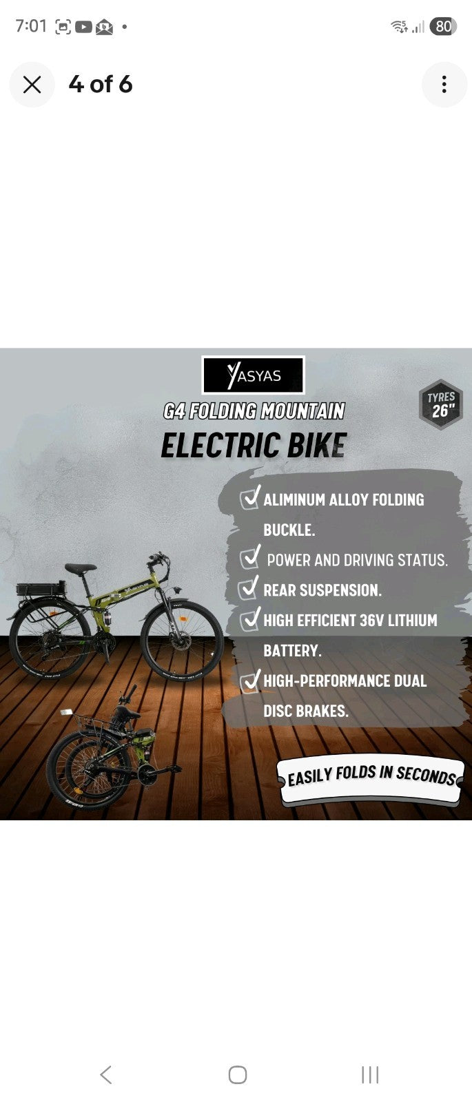 Yaz Yaz G4 bike for Sale