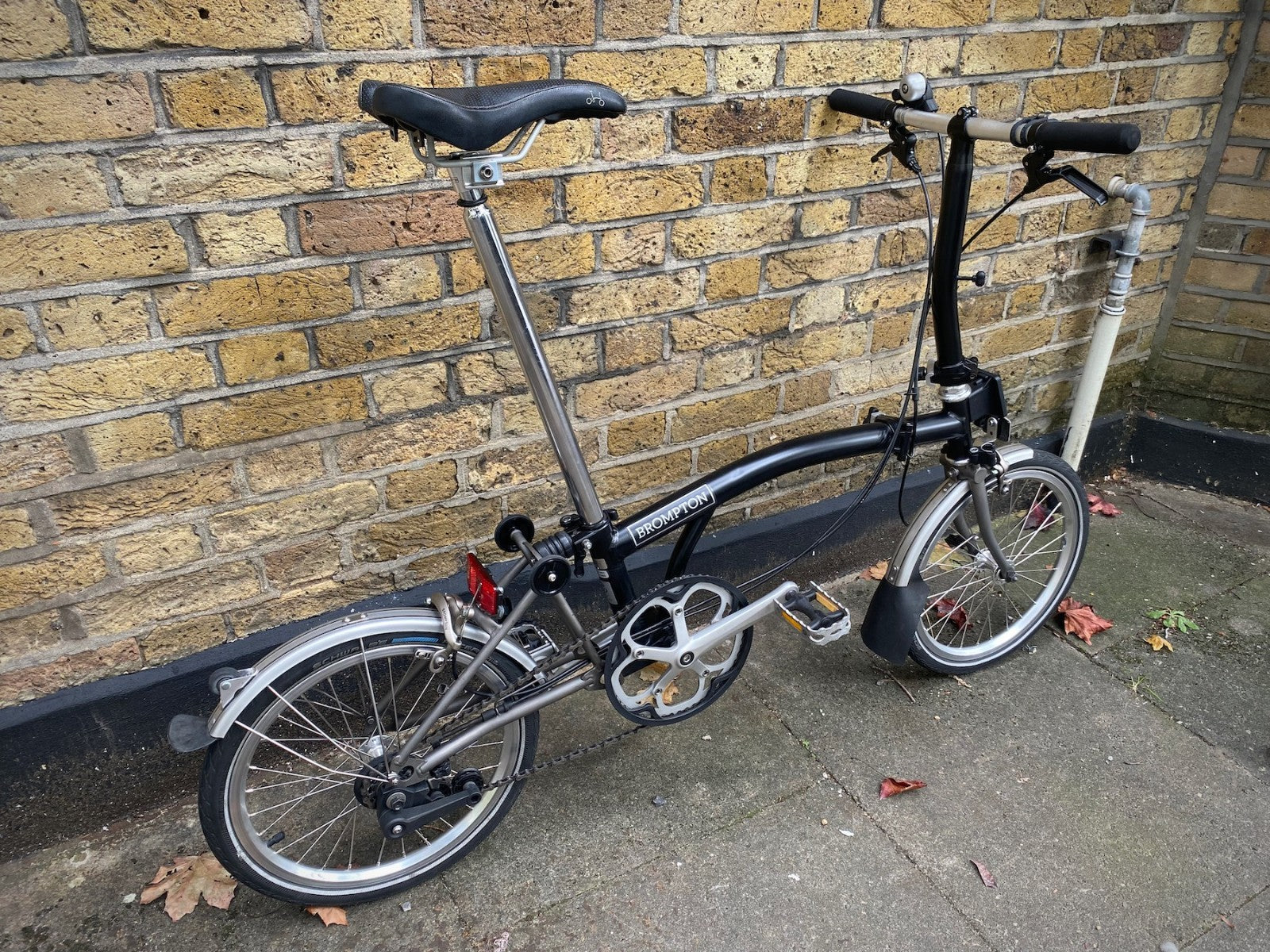 BROMPTON S2LX Folding Bike - Titanium and steel super light Black