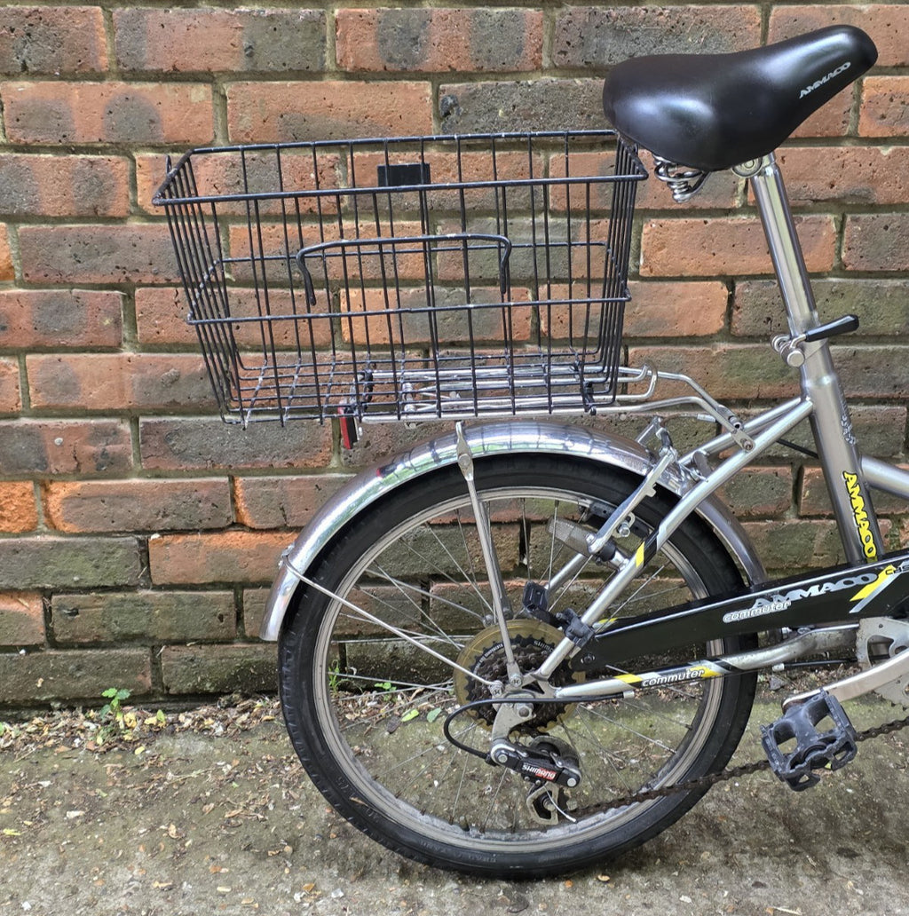AMMACO COMMUTER TWENTY FOLD UP BIKE w/ REAR BASKET / 20" WHEELS / 33cm FRAME