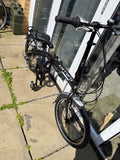 Carrera Intercity 20in Folding Bike Black/Silver Rear Rack Mudguards V-Brake