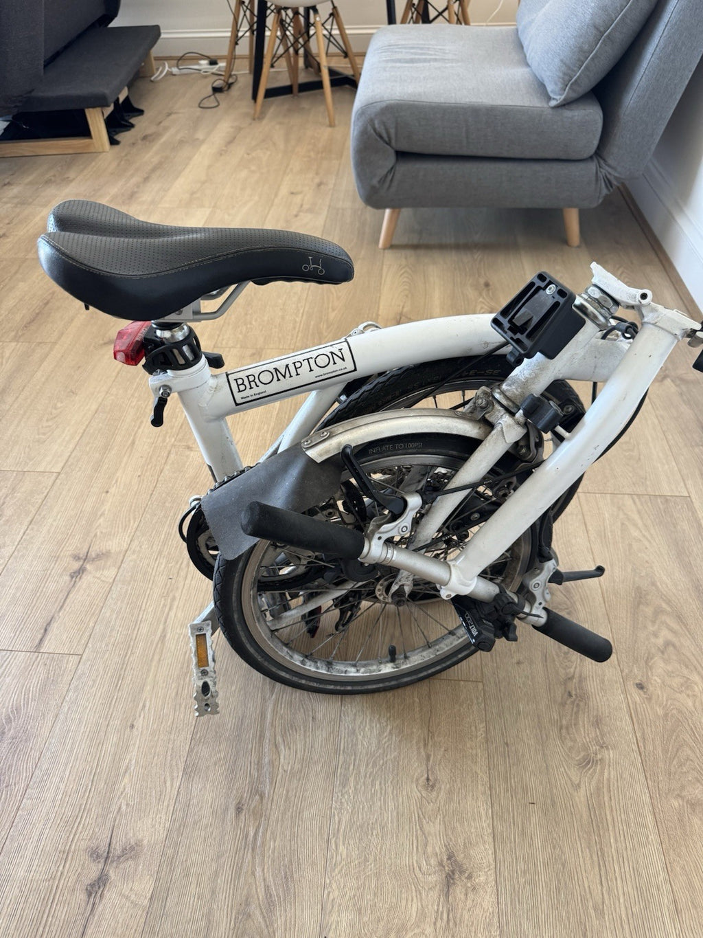 Brompton Folding Bike A line 3-Speed, White