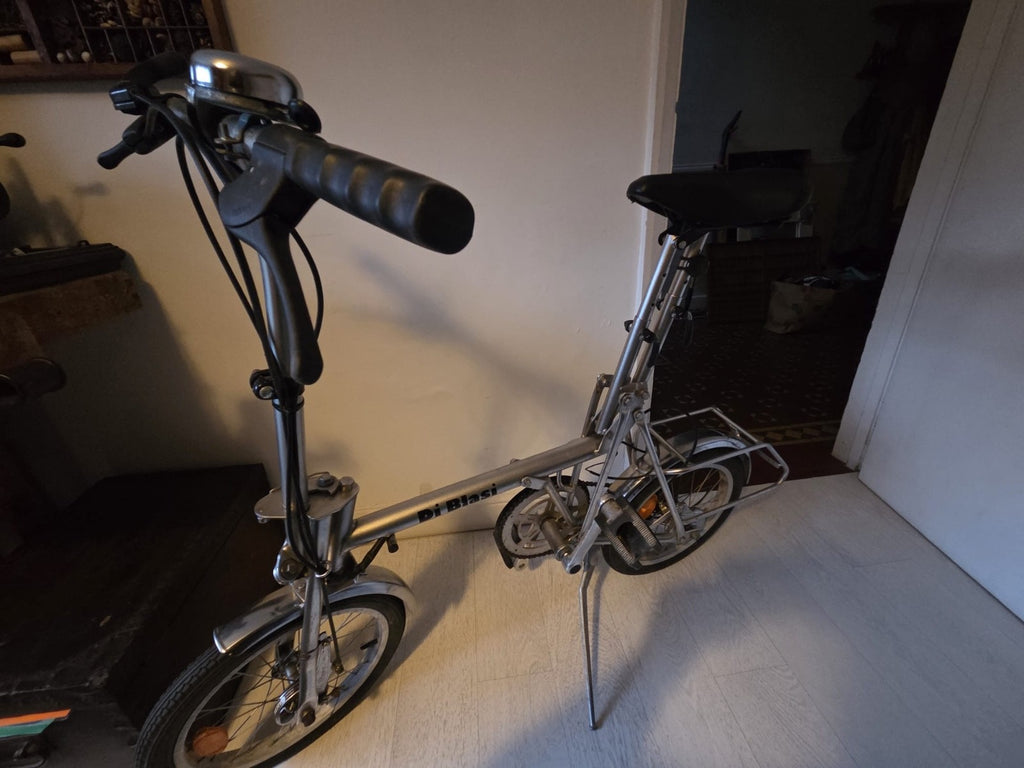 Classic Di-Blasi Folding Bicycle Cycle Silver 3 Spd gears Drum Brake