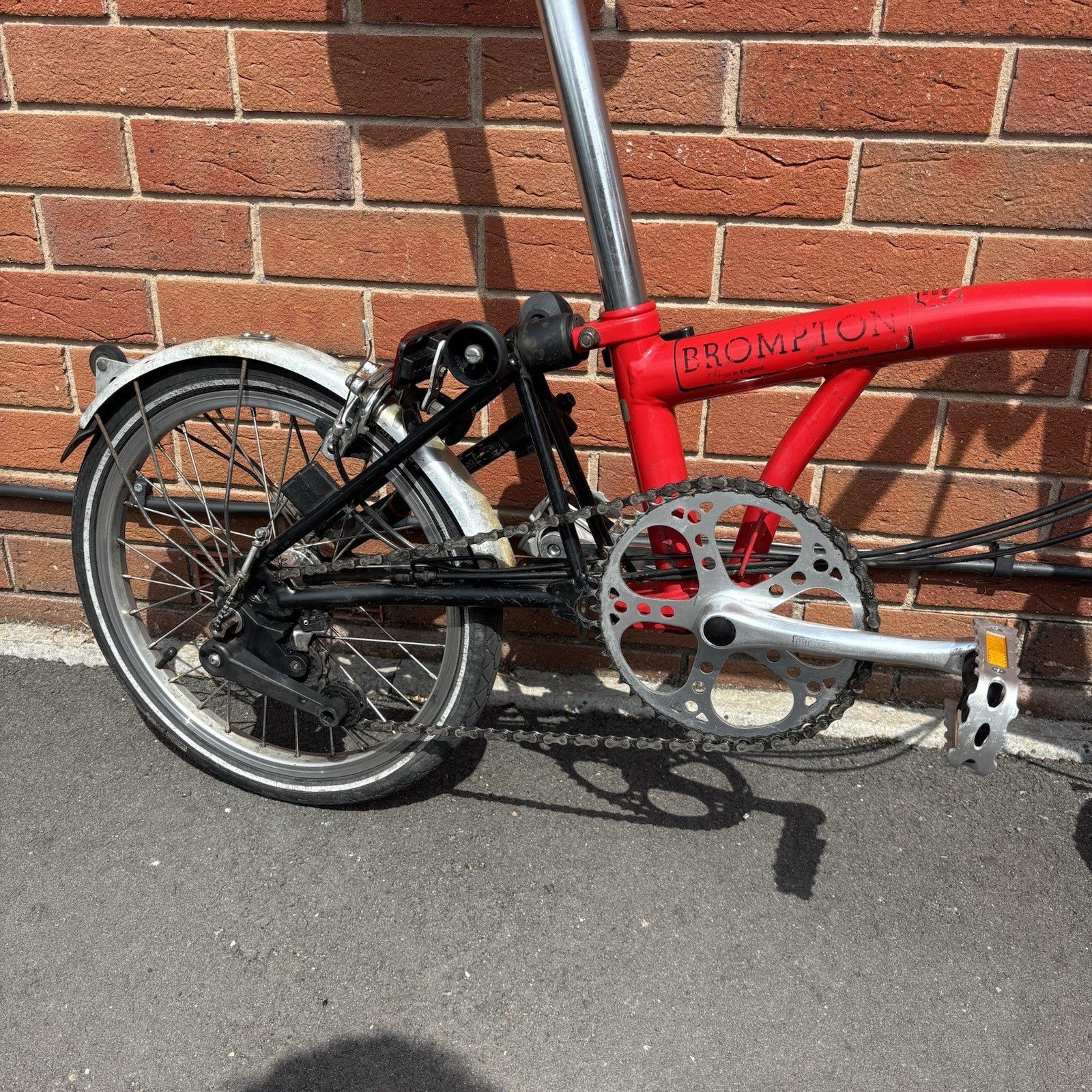 Brompton 2002 M6L Red 6 Speed BWR upgrade