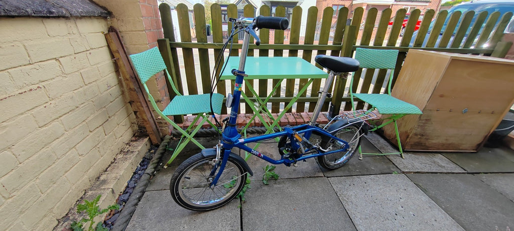 Dahon Folding Bicycle 16" Wheels Blue 3 speed Vintage GWO Collection Only Leics
