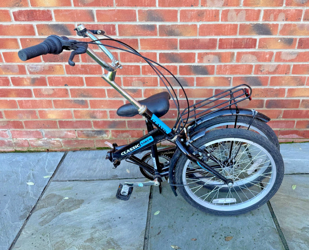 Unisex Adults Men's Women's Black Classic Saker Folding Bike