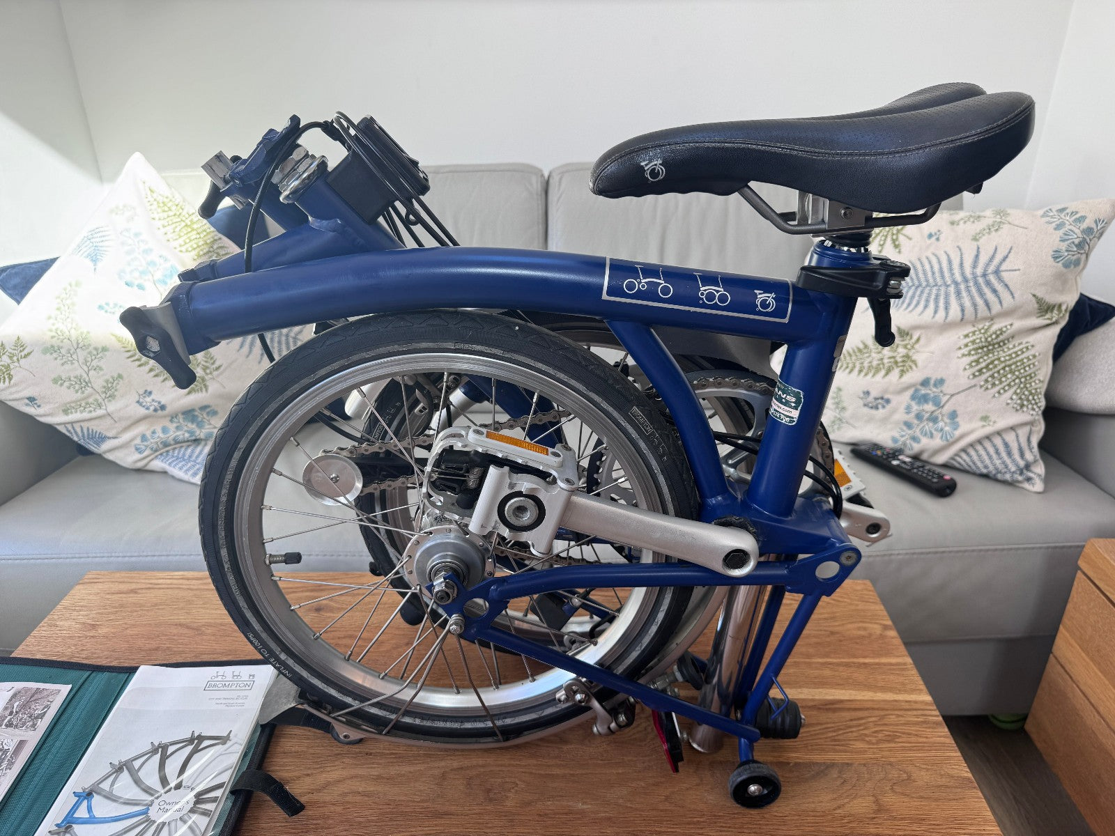 Brompton Folding Bicycle  - Blue - Original Paperwork included - Nice Condition!