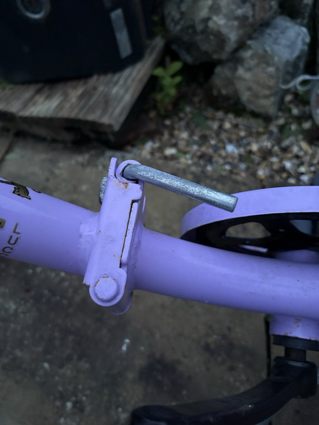 Foldaway Poli Lucca bicycle Purple With Basket And Box Rack Great Condition