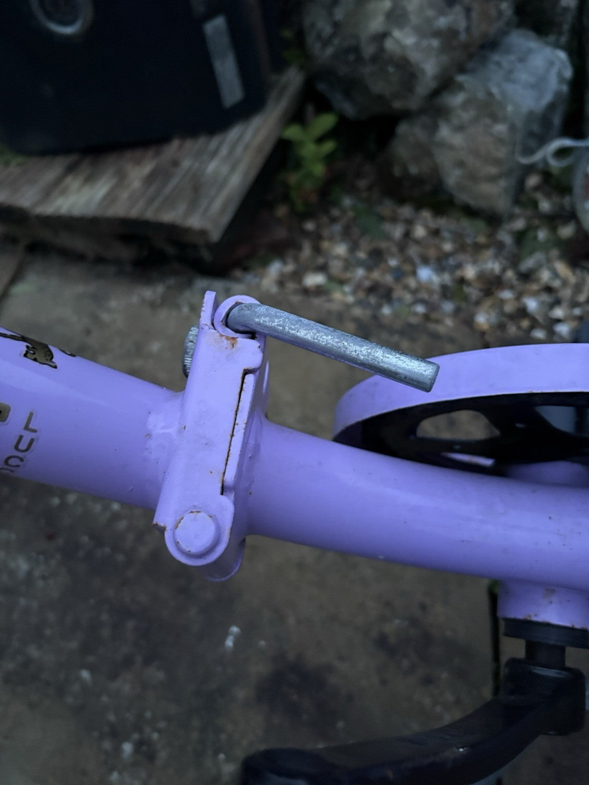 Foldaway Poli Lucca bicycle Purple With Basket And Box Rack Great Condition