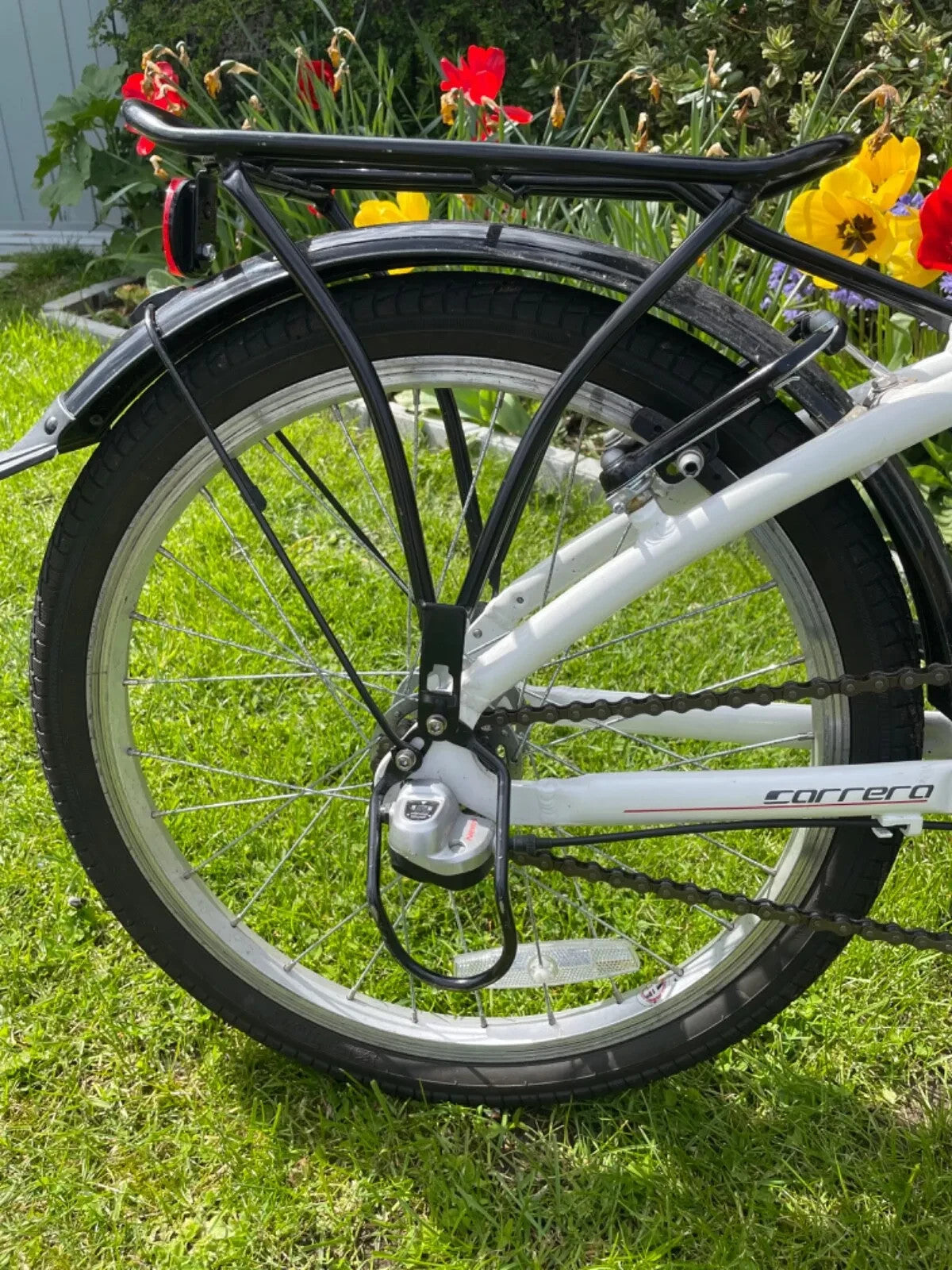 Carrera Transit Lightweight Folding Bike  Aluminium White