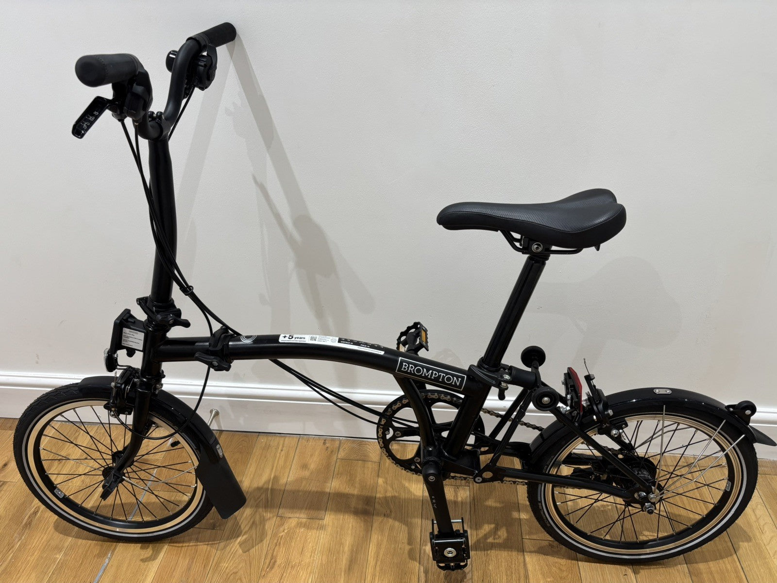 Brompton C Line 6 Speed 2023 Mid Handlebar Folding Bike - Matt Black Used Twice